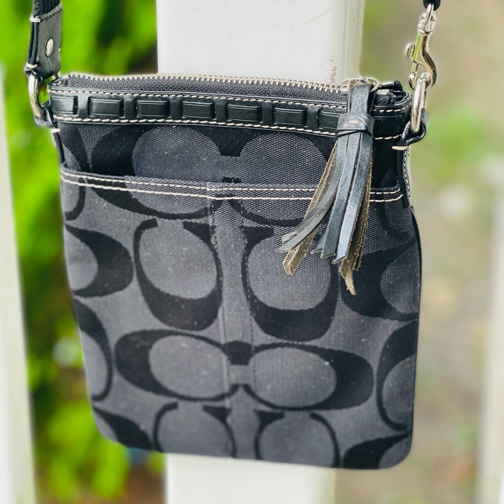 Coach brown python snakeskin leather suede swingback hipster crossbody bag